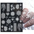thumbnail image 4 of GENEMA White Snowflakes Nail Sticker 3D Nail Art Slider Adhesive Decals Manicure, 4 of 15