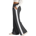 thumbnail image 5 of Women's High Waist Elastic Waistband Sweatpants Relaxed Fit Flare Leg Lounge Pants for Casual Comfort, 5 of 7