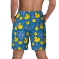 thumbnail image 2 of Lsque Mens Swim Trunks Rubber Duck Pattern - Bathing Suit Compression Liner - Beach Swim Shorts Swimwear - (S-3XL) - Stretch Quick Dry -Small, 2 of 9