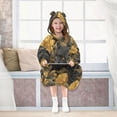 thumbnail image 7 of BZSMCE Wearable Blanket Hoodie Fashion Amber Eyes in A Flora Forest Home Wear, 7 of 7