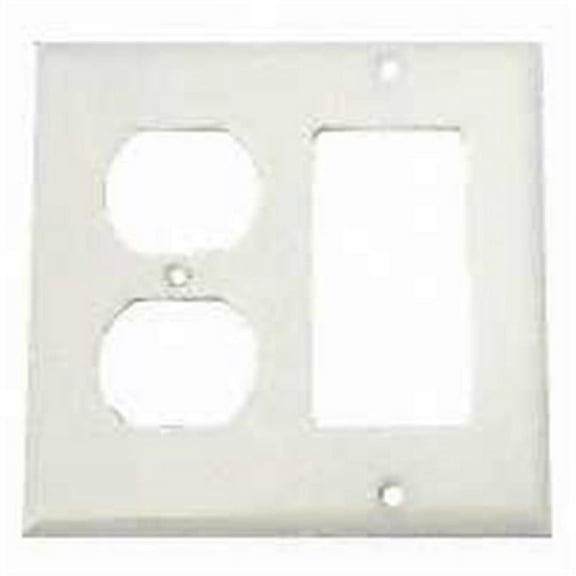 2157W-BOX 2 - Gang Combo Decorator Plate, White