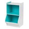 IRIS USA, 2-Tier Storage and Organization Shelf, White and Blue