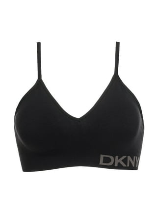 NIP DKNY Women's 2 Pack Wireless Microfiber Plunge Bra In Ink/Sand S