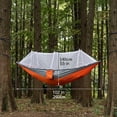 thumbnail image 3 of Camping Hammock with Mosquito Net, Lightweight Portable Nylon Hammock for Outdoor Backpacking Travel Beach Yard, orange, 3 of 13