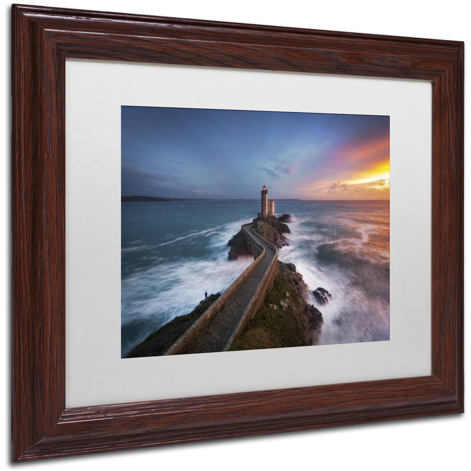 Trademark Fine Art "Red of Pleasure" Canvas Art by Mathieu Rivrin, White Matte, Wood Frame