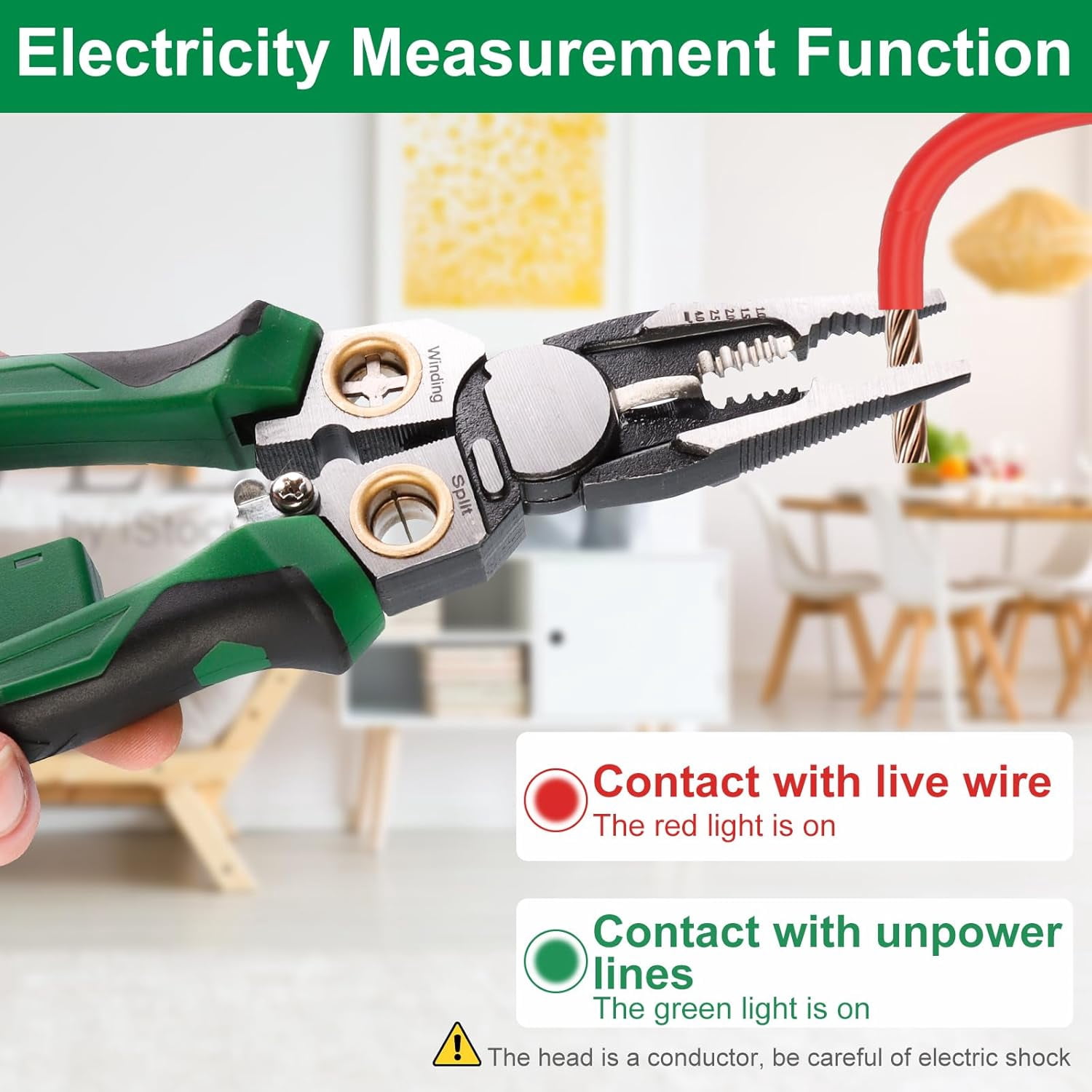 2026 Upgraded 8 in 1 Wire Stripper with Voltage Tester,Multifunctional Heavy Duty Wire Stripping Pliers,Professional Wire Stripper Electrical Pliers for Cutting Pulling Scraping and Pressing