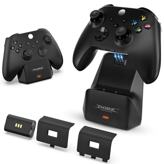 Controller Charging Station for Xbox Series S/X, Charging Dock Compatible with Xbox Series X/S, Xbox One S/X Elite Controllers, with 1200 mAh Rechargeable Battery Pack, USB Power Cable