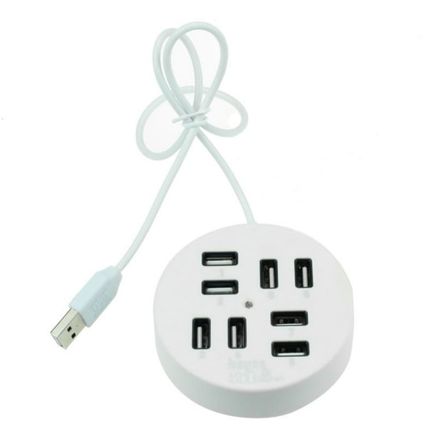 USB 8 Ports Box Multi Data Transmission USB 2.0 Hub Round Shape Multi