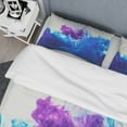 thumbnail image 4 of Designart 'Blue and Purple Ink Composition' Mid-Century Modern Duvet Cover Set, 4 of 4