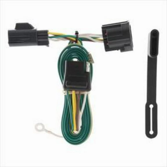 CURT 55124 Vehicle-Side Custom 4-Pin Trailer Wiring Harness, Select Jeep Wrangler JK