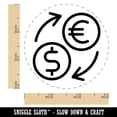 thumbnail image 2 of Money Exchange Euro to USD Dollar Self-Inking Rubber Stamp Ink Stamper - Brown Ink - Small 3/4 Inch, 2 of 7