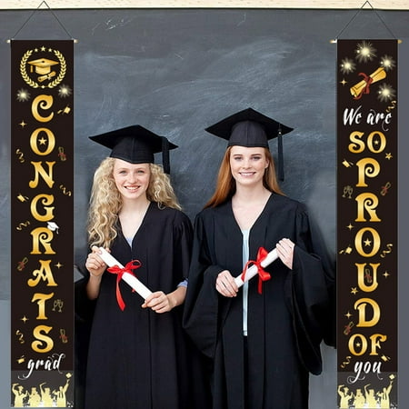 

Hanzidakd Event & Party New Graduation Season Party Graduation Decoration Couplet 2023 Background Curtain Flag