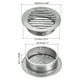 thumbnail image 2 of Rejillas de ventilación redondas Uxcell de 7", cubierta de rejilla de acero inoxidable para salida de aire en cocina y baño, 2 of 6