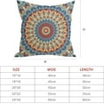 thumbnail image 3 of Boho Mandala Floral Pillow Covers 20X20 Inch Set of 2 Navy Blue Orange Abstract Flower Decorative Pillow Cases Colorful Retro Ethnic Cotton Linen Cushion Case Home Decor for Sofa Couch Porch Outdoor, 3 of 6