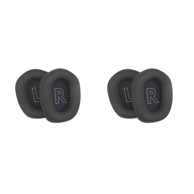 Inteprter Almohadillas para los oídos Almohadillas para los oídos Esponja de malla transpirable Cancelación de ruido Gamer Reemplazo para auriculares Negro 2piezas