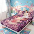 thumbnail image 2 of Manfei Amphibian Print Fitted Sheet Full,Kawaii Axolotl Bed Set,3 Pieces,1 Fitted Sheet and 2 Pillowcases, 2 of 5