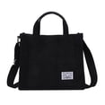 thumbnail image 4 of Bolsa bandolera de pana para mujer, de mano, Retro (negro), 4 of 8