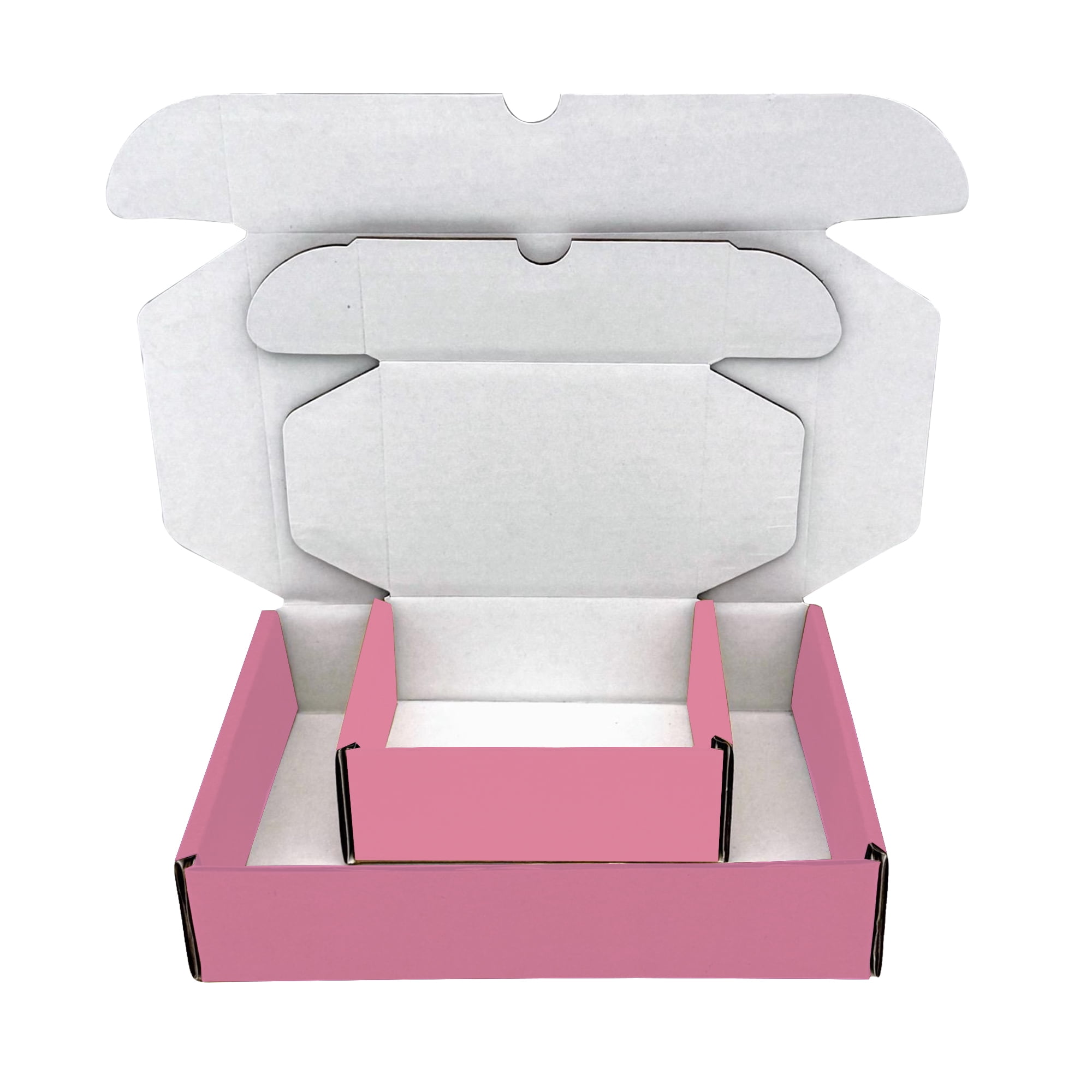 Ucanpack Corrugated Mailer Box Packing Supplies For Moving Pink (White Inside) Medium , 12 x 12 x 6" - 25 Pcs