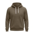 thumbnail image 3 of happyYEE Men's Waffle Hoodie with Drawstring, Casual Long Sleeve Hooded Sweatshirt, Fall Fashion Versatile Pullover Tops, 3 of 9