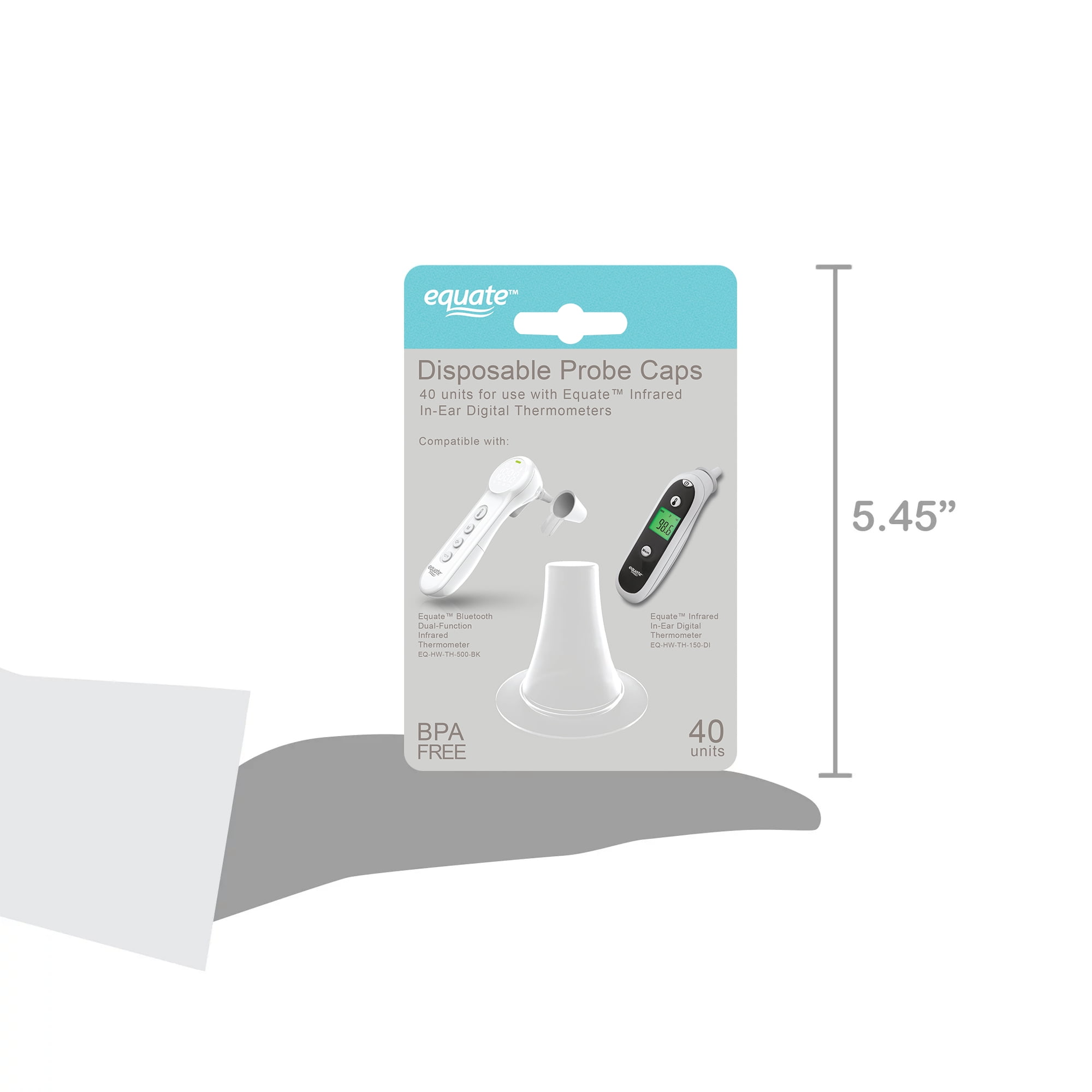 Equate Digital Thermometer Disposable Probe Caps, 40 Count
