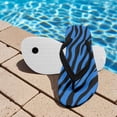 thumbnail image 3 of POLERO Girls Boys Blue Zebra Print Flip Flops Sandals Kids Water Shoes - Thong Beach Slides Slip On Quick Dry (Toddler-Little Kid) Size 10, 3 of 7