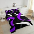 thumbnail image 4 of Erosebridal Geometric Stripe Comforter Sets Queen Size,Abstract Artwork Bedding Queen Comforter Set,Geometry Lines Decor,Reversible,Ultra Soft,3 Pieces, 4 of 7