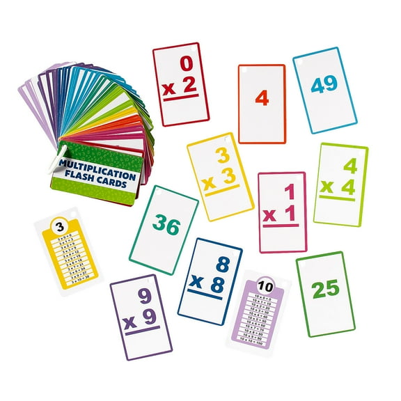 Fun Express Multiplication Flash Cards on a Ring - 6 Sets
