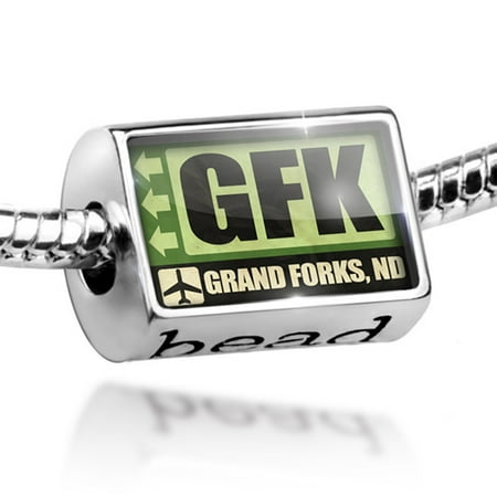 Bead Airportcode GFK Grand Forks, ND Charm Fits All European