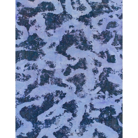 Ahgly Company Indoor Rectangle Abstract Sky Blue Abstract Area Rugs, 2' x 4'