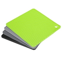 Uxcell 4pcs Silicone Trivet Mat for Hot Pots and Dishes, Silicone Drying Mat for Kitchen Counter-Multicolor