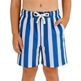 thumbnail image 2 of XAOFW Boys Athletic Shorts Casual Sportswear Lightweight Summer Striped Shorts Stylish Bottom 13-14 Years, 2 of 4