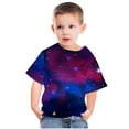 thumbnail image 4 of YANHAIGONG Cute Galaxy Tie Dye Shirts for Girls,3-14 Years Kid Girls Tie Dye Graphic Crop Tee,Colorful Round Neck Short Sleeve Casual Summer Blouses,Cute Tee Shirt Tops, 4 of 4