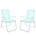 thumbnail image 2 of Novogratz Poolside Gossip, Priscilla Folding Chairs, 2-Pack, Aqua Haze, 2 of 16