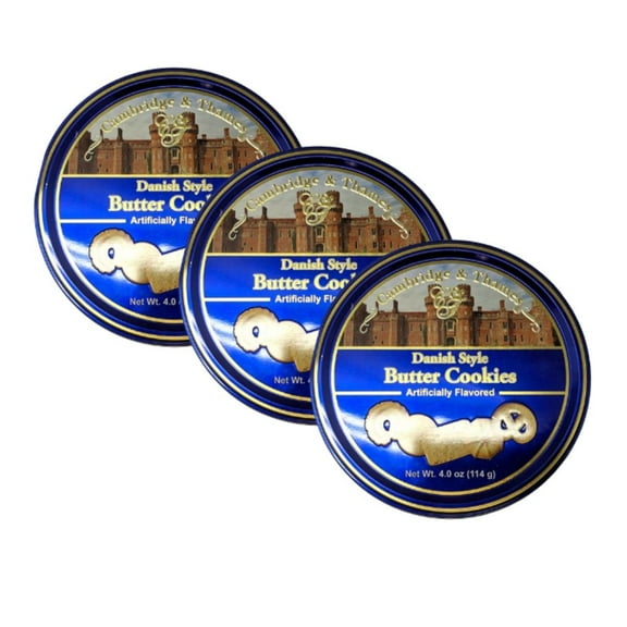 Cambridge & Thames Danish Butter Cookies – 3 Pack | Classic Assorted Biscuit Tin | Rich Creamy Butter Taste, Perfect for Gifting, Parties & Tea Time Snacks