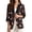 Black - Santa Claus Snowflake, variant on LedBack Christmas Blazer Slim Fit Blazers for Women Snowflake Checkered Print Suit Jacket with Pocket Linen-Style Blazer Jacket for Party