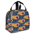 thumbnail image 2 of Sikiie Burning Rugby Balls Lunch Bag for Women & Men Adult Insulated Lunch Box, Food Lunch Containers Lunch Tote Bags for Work, Travel, Outdoor, 2 of 8
