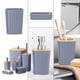 thumbnail image 5 of Juego de baño, juego de accesorios de baño de 6 piezas, juego de accesorios de baño con cepillo para inodoro, bote de basura, dispensador de jabón, juego de baño de seis piezas gris, 5 of 6