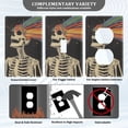 thumbnail image 3 of Yayeee Toggle Light Switch Wall Plate 1-Gang 4.5"x2.7" Home Decorative Outlet Cover, Black Skeleton, 3 of 7