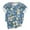 Blue, variant on Sexlip Women's Blue Daisy Printed Short Sleeve Top Stylish Design Lightweight Material Daily Casual Wear Multicolor XL
