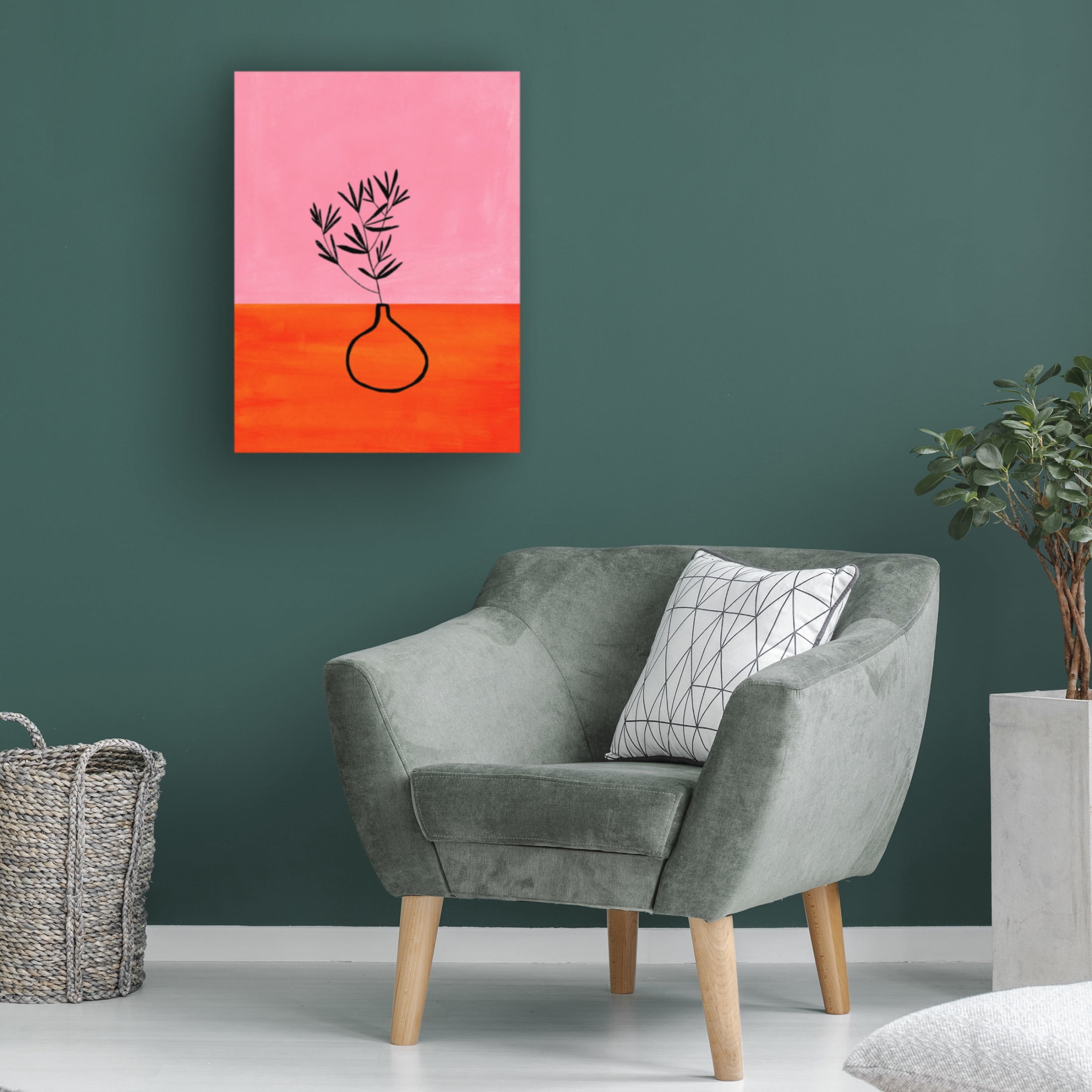 Trademark Fine Art Ejaaz Haniff  Pink Mango Vase Canvas Wall Art