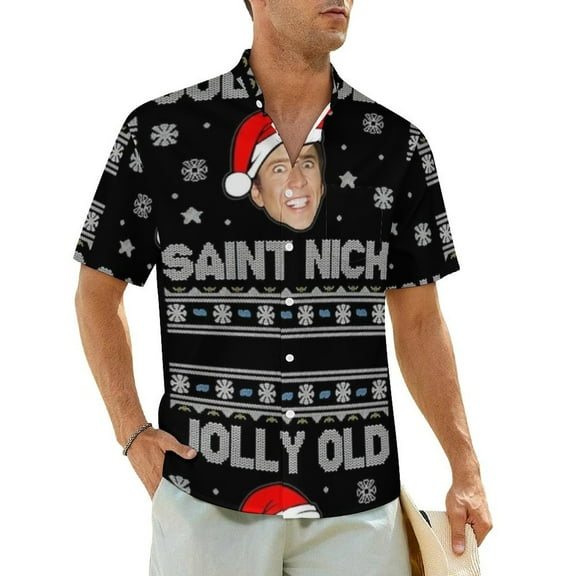 Beach Shirt Funny Face Collage Hawaiian Casual Shirts Mens Retro Blouses Short Sleeve St