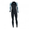 thumbnail image 3 of Traje de neopreno de manga larga para mujer, protección solar, traje de buceo de longitud completa para agua Negro, 3 of 8