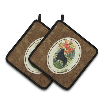 Carolines Treasures SS8058PTHD Schipperke Pair of Pot Holders, 7.5HX7.5W, multicolor