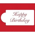 thumbnail image 2 of Designer Stencils Fancy Happy Birthday Cake Stencil, Beige/Semi-Transparent, 2 of 7