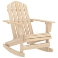 thumbnail image 2 of VidaXL Solid Print Solid Fir Wood Outdoor Weather Resistant Rocking Chair, Yellow, 2 of 43