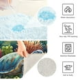 thumbnail image 4 of Toilet Rug Rectangle Bathroom Rugs Non-Slip Soft Plush Machine Washable Contour Bath Mat Turtle Plants Coral 24x16, 4 of 9