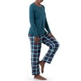 thumbnail image 2 of Fruit of the Loom Women's Beyond Soft Long Sleeve Top & Fleece Bottom Pajama Set, Sizes S-4X, 2 of 2