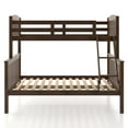 thumbnail image 2 of Furniture of America Tales Wood Twin over Full Bunk Bed with Ladder in Merlot, 2 of 18