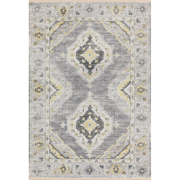 Dalyn Marbella Area Rug MB1 Mb1 Grey Grey Petals Bulbs 3' x 5' Rectangle