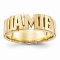 thumbnail image 2 of 925 Sterling Silver Yellow Gold-Plated Polish Name Ring Band Size 5, 2 of 4